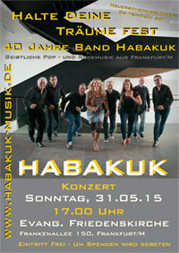 40 Jahre Habakuk: plakat zum Jubiläumskonzert